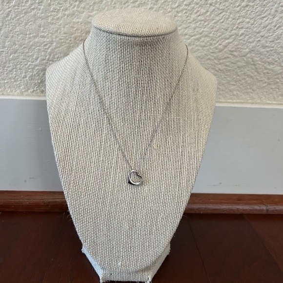 TIFFANY & CO. Elsa Peretti Open Heart Necklace Pendant Sterling Silver 925 - Picture 2 of 13